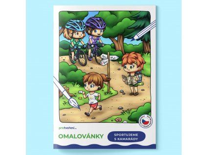 Omalovánky A5 Sportujeme s kamarády, sešit se sportovní tématikou pro předškoláky