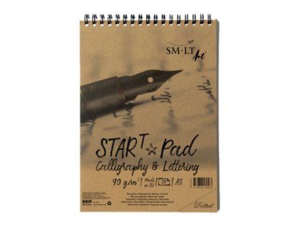 Blok SM.LT StarPad Calligraphy A5 s tečkovaným rastrem, 90 g/m2, 30 listů, horní spirála