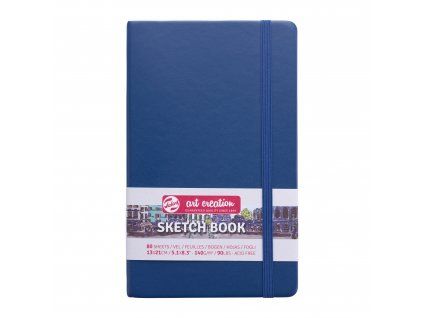 Talens Art Creation Sketch Book skicák v tvrdé vazbě 13x21 cm, 80 listů 140 g, námořnická modrá