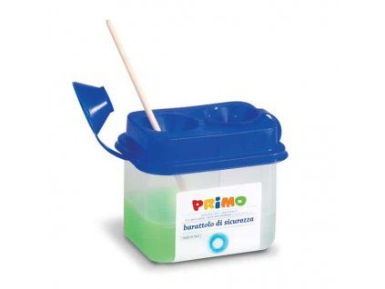 Plastový dvoukomorový kelímek Primo na vodu pro malování, bezpečnostní provedení