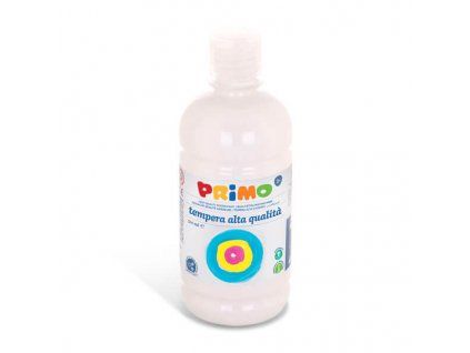 Tempera PRIMO Alta 500 ml, odstín bílá, recyklovatelná lahvička s dávkovačem