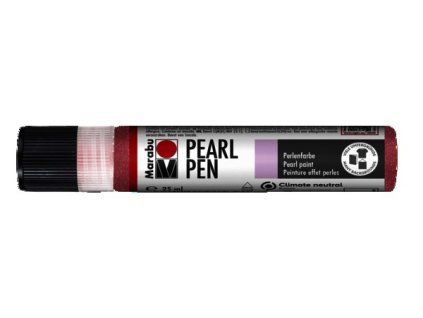 Marabu Pearl Pen 25 ml, tekuté pero s třpytivě červenou perleťovou barvou