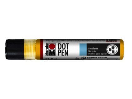 Marabu Dot Pen tečkovací pero 25 ml, žlutá, matná reliéfní barva na vodní bázi