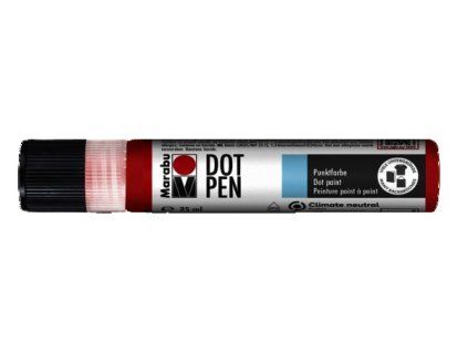 Marabu Dot Pen tečkovací pero 25 ml, odstín light vermillion, matná perleťová barva