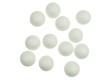 Polystyrenové koule 30 mm, sada 12 ks Anděl od Amos, pro dekorace a tvoření
