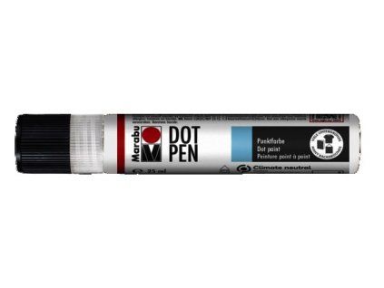 Marabu Dot Pen tečkovací pero 25 ml, bílá reliéfní barva na vodní bázi