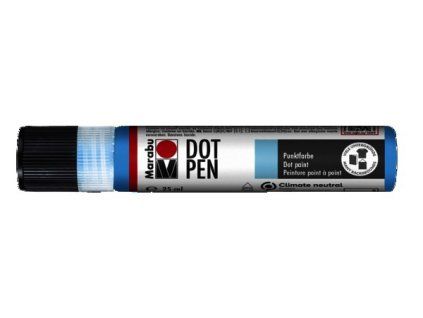 Marabu Dot Pen tečkovací pero 25 ml, odstín light blue, matná perleťová barva na vodní bázi