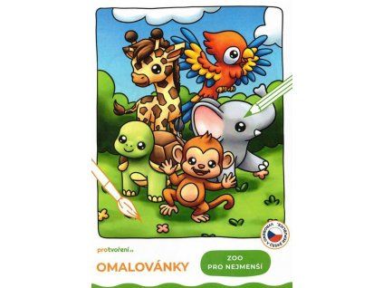 Omalovánky A5 ZOO pro nejmenší, sešit s obrázky zvířátek pro děti předškolního věku