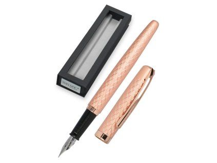 ONLINE Eleganza Diamond Rosegold plnicí pero M v dárkové krabičce - krabička