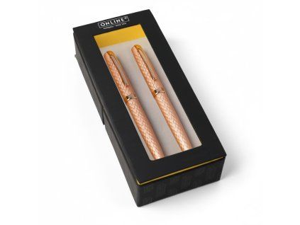 Online Eleganza Diamond Rosegold dárková sada per v dárkové krabičce, odstín růžového zlata