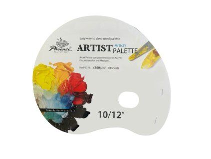 Paleta papírová oválná Phoenix 25x30 cm, 250 g/m2, 10 listů