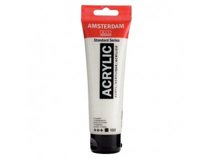 Royal Talens Amsterdam akrylová barva 120 ml, odstín 105 Titan White, střední viskozita