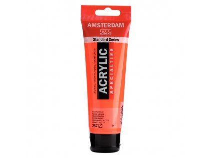 Royal Talens Amsterdam akrylová barva 120 ml, odstín 257 Reflex Orange, fluorescentní