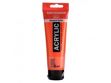 Royal Talens Amsterdam akrylová barva 120 ml, odstín 311 Vermilion červená