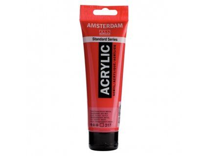 Akrylová barva Royal Talens Amsterdam 120 ml, odstín 317 Transparent Red Med, červená