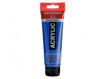 Akrylová barva Royal Talens Amsterdam 120 ml, odstín 512 Cobalt Blue Ultramarine