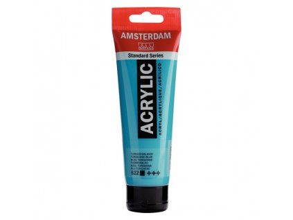 Akrylová barva Royal Talens Amsterdam 120 ml, odstín 522 Turquoise Blue, saténová úprava