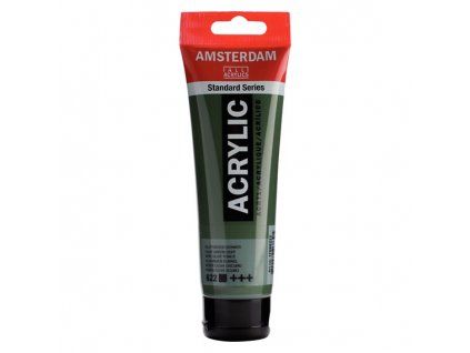Royal Talens Amsterdam akrylová barva 120 ml, odstín 622 Olive Green Deep, saténová úprava