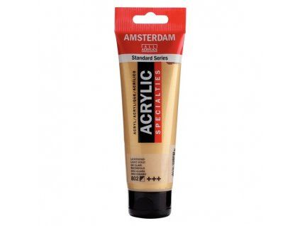 Akrylová barva Royal Talens Amsterdam 120 ml, metalický odstín 802 Light Gold, zlatá