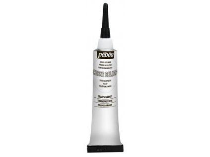 Pébéo Cerne Relief kontura 20 ml, transparentní provedení pro vitrážové techniky na skle