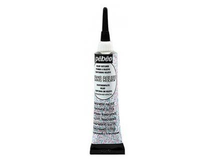 Pébéo Cerne Relief kontura 20 ml transparent glitter, vitrážová kontura na sklo