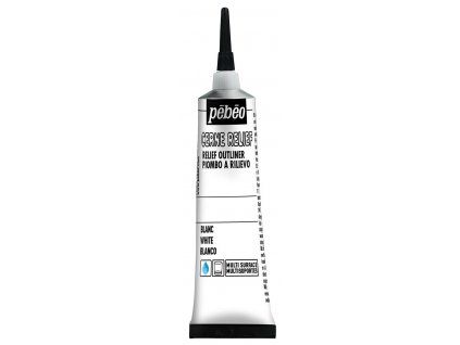 Pébéo Cerne Relief kontura 20 ml, bílá barva pro vitrážovou techniku na sklo