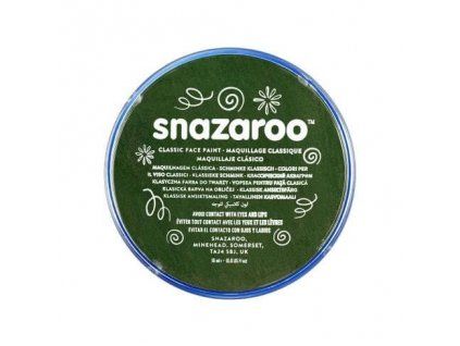 Snazaroo barva na obličej 18 ml, odstín tmavě zelená, pro divadlo a maškarní