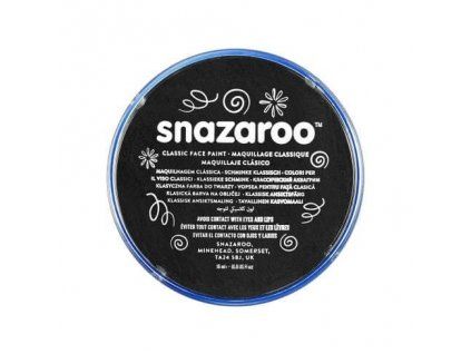 Snazaroo barva na obličej 18 ml, odstín černá, pro divadlo a Halloween