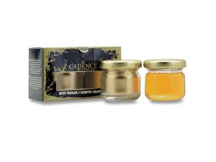 Tekuté zlato Cadence LLS30, sada zlatý metalický prášek a pojivo, každý 30 ml