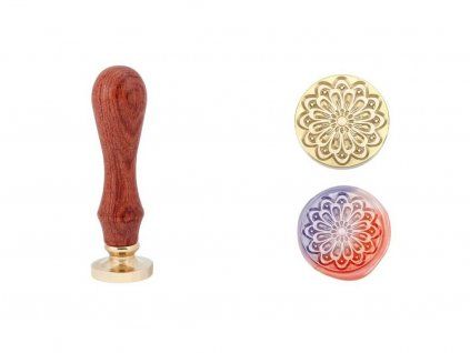 Crasphire pečetidlo 25 mm s motivem Mandala vzor 2 pro pečetění voskem