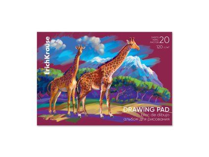ErichKrause Drawing Pad skicák lepený A4, 120 g/m2, 20 bílých listů pro suché techniky