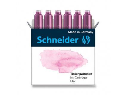Schneider inkoustové bombičky fialové, balení 6 ks, standardní formát pro plnící pera