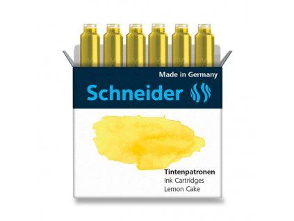 Schneider inkoustové bombičky žluté, balení 6 ks, standardní formát pro plnící pera