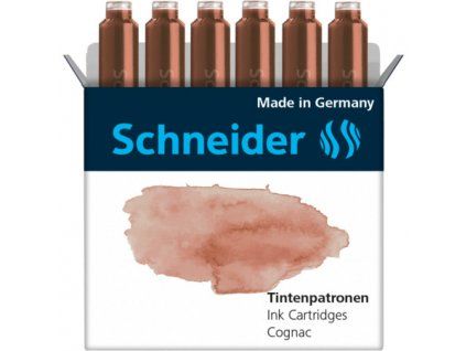 Schneider inkoustové bombičky 6 ks, koňakový inkoust pro plnící pera