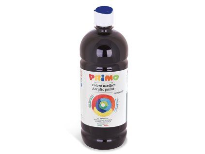 Akrylová barva Primo 1000 ml, odstín černá, lahev s dávkovacím uzávěrem