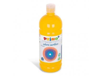 Akrylová barva Primo 1000 ml, odstín žlutá, plastová lahvička s dávkovacím uzávěrem