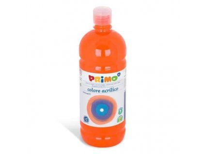 Akrylová barva Primo 1000 ml, odstín oranžová, plastová lahvička s dávkovacím uzávěrem