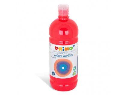 Akrylová barva Primo 1000 ml, červená, lahvička s dávkovacím uzávěrem