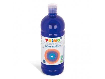 Akrylová barva Primo 1000 ml, modrá, plastová lahvička s dávkovacím uzávěrem