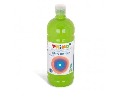 Akrylová barva Primo 1000 ml, odstín světle zelená, lahvička s dávkovacím uzávěrem
