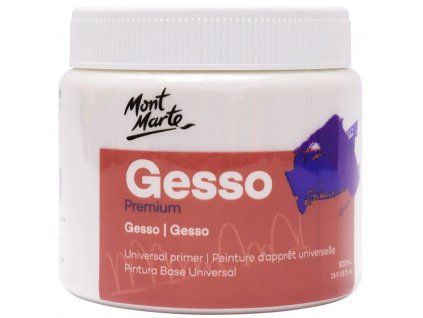 Mont Marte akrylový šeps gesso 500 ml, bílý základní nátěr na vodní bázi