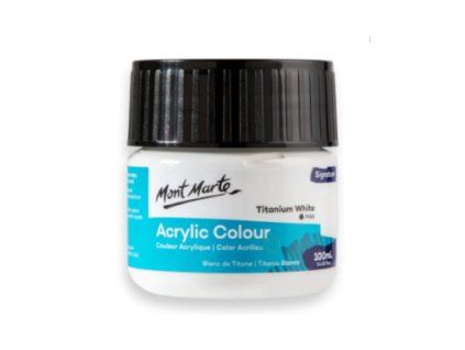 Mont Marte akrylová barva 100 ml, odstín běloba titanová, krémová struktura