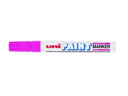 Uni PX-20 lakový popisovač s klínovým hrotem 2,2 až 2,8 mm, růžová barva