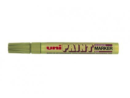 Uni PX-20 zlatý lakový popisovač s klínovým hrotem 2,2 až 2,8 mm na olejové bázi