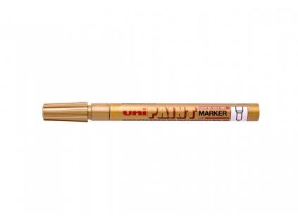 Uni PX-21 zlatý lakový popisovač na olejové bázi, klínový hrot 0,8 až 1,2 mm