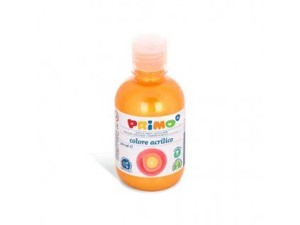 Akrylová barva PRIMO 300 ml v lahvičce s dávkovačem, metalický odstín zlatá