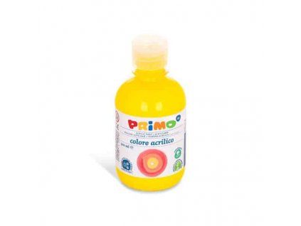 Akrylová barva Primo 300 ml, žlutá, plastová lahvička s dávkovacím uzávěrem