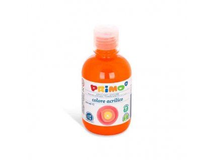Akrylová barva PRIMO 300 ml, odstín oranžová, lahvička s dávkovacím uzávěrem