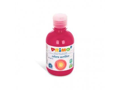 Akrylová barva Primo 300 ml, tmavě růžová, plastová lahvička s dávkovacím uzávěrem