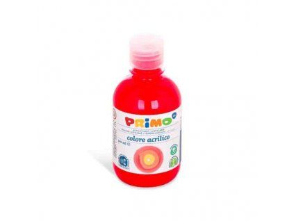 Akrylová barva Primo 300 ml, odstín šarlatově červená, plastová lahvička s dávkovačem